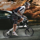 Dahang Mini Ultra-Light 9 Velocidad variable Bicicleta Plegado Estudiante Men y mujeres Adultos Bicicletas PAA693 Cloud de aire (blanco) 16 pulgadas 16 pulgadas