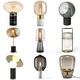 Sanqihu Nordic Einfache postmoderne leichte Luxus -Schreibtischlampe Designer Schlafzimmer Nachtlampe Sinn für Wohnzimmer Dekorative Glas Kreativität Lila S1047 Chromstil -Knopfschalter