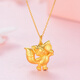 Yardige Pure Gold Disney Magnifying Glass Lina Belle Gold Pendant Detective Chuansha Daji Little Fox Girl Pendant Fidelity Gold Free Lanyard 0.97g