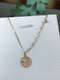 Chishe 18k rose gold color gold retro charm light luxury blessing pendant necklace women's high-end design niche necklace trend