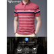 Chiarmania Armani Mascero de algodón de algodón de manga corta Mulberry Silk Summer Fin Fin Polo Camiseta 826 Azul S 165/80a recomendado 120Jin [Jin iguala 0.5 kg] o menos