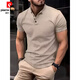 Pierre Cardin (Pierre Cardin) Europäische und amerikanische INS2025 Sommer Polo-Shirt T-Shirt Einfacher schlanker Geschäftsleiter Henry Neck Sport Polo Shirt [Macho-Männerstil] Schwarz (Fremdgröße ist zu groß) xs