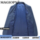 MAGIOPY brand men's wool suit suit spring and autumn new middle-aged formal business wedding groom suit blue M 170