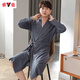 Yalu Hotel Sleeping Robe Cotton Herren vier Jahreszeiten Universal Home Anzug Spring- und Herbststil 2025 Neue Bademantel mittelgroß