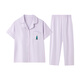 Fenton Pajamas for Women 100% Cotton 2025 Casual Breathable Homewear Set Can Be Weared Thin New Style Light Purple - Women's 2XL