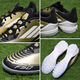 Adidas Kinderfußballschuhe Messi Schwarz Gold Model F50 League Messi TF gebrochene Nägel Nicht-Schlupf- und Wear-Resistant Messi F50 Black Gold Model Ig9277 38