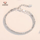 Aido Diamond pt950 platinum abacus bead bracelet for women, fashionable platinum transfer bead jewelry, weighs 12.90 grams, is about 3.2mm thick