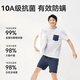 10A antibacterial pure cotton pajamas men's short-sleeved suit 25 spring and summer couple home clothes blue L