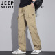 JEEP SPIRIT吉普工装裤男士裤子男春夏季休闲裤男多口袋男裤 卡其色 2XL