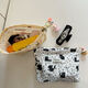 Vinoya clutch bag cat girl large capacity makeup bag portable small items storage bag travel headphone bag clutch bag little yellow cat clutch bag 21*0*17cm