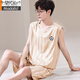 
Modal [soft and silky] ice silk pajamas men's summer thin loose shorts shorts suit simulated silk summer new 9901 L