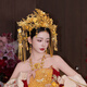 VAN OCEAN ANNORA Bridal Chinese style hair accessories golden large phoenix crown ancient style palace gorgeous and elegant Xiuhe suit national style dress knot phoenix crown MT086