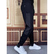 Hongxinger striped wardrobe pants men's autumn and winter 2024 new slim-fitting harem pants casual ties sports pants gray L