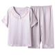 
Modal middle-aged mother ice silk thin style summer middle-aged and elderly women silk. Silk short-sleeved pajamas and women's home clothing set 683 bean paste (cross sleeve trousers) XL [Suggested 100-120 Jin [Jin equals 0.5 kg]]