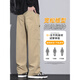 Pantalons de travail américain semi-américains Pantalons de printemps et d'été Men New Loose Straight Paratrooper Pantalon Green Charge Sports Wide-Leg Casual Pants 9856 Kaki xl 125-145Jin [Jin est égal à 0,5 kg]
