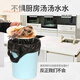 Kaximu black portable vest bag desktop home dormitory kitchen office pharmacy privacy takeaway bag shopping bag convenience bag PE5010 (thickened) 22*32 500 (full number)