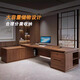 Ningqiu Luoge (NICHLORT) new Chinese style desk solid wood executive desk president chairman office furniture modern simple Chinese style boss desk 3.0 meter desk + side table imported ash wood