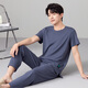 Hancai (Hacai) Pyjamas Herren Frühling und Sommer Cool modal kurzärmelige Hose Home Cloding Set Platingrau xxl