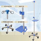 
Lidakang [9276 people praised] Mobile infusion stand with wheel drip bracket thickened stainless steel infusion stand salt water receptacle bottle ABS five-corner base + 4 hook + universal wheel