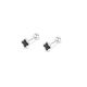 Qi Xiaomi s999 sterling silver black four-leaf clover earrings for women, pierced earrings for washing and sleeping, no need to remove ear bone nails, high-end exquisite earrings, screw type, 999 pure silver four-leaf clover earrings, a pair