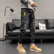 AEXMERE Men's Ripped Jeans Summer Brand Trendy Brand Slim Feet 2025 Nouveau été 6636 noir + 6633 noir 36
