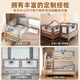 Beeio custom-made crib fence baby anti-fall guardrail crib with customized size bedside baffle Gray piggy 0.8-1.5 meters Remarks size/single-sided installation