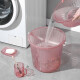 
Student dormitory thickened plastic bucket with water bucket for household water storage bathroom hand-held laundry bucket transparent bucket 1049 random color medium size