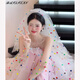 Braut Hochzeitsschleifstyling, Kopfschmuck, Haarzubehör, Hochzeitskleid, Heiratsurkunde, Vorschlag Accessoires, Fotostudio Foto, Reisefoto, Dopaminball -Schleim etwa 80 cm