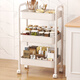 Zhuobo floor-standing storage rack trolley living room storage rack snack rack storage rack kitchen shelf SJ17 white 3-layer