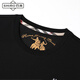 Camiseta de manga corta Shimo Brand SHIMO Camiseta de algodón de algodón de algodón bordado de algodón bordado de cuello redondo bordado de gran tamaño.