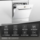 FOTILE Home Appliances Dishwasher NT01S 14 sets of large-capacity embedded integrated large-capacity household stove installed under steam sterilization high-energy bubble washing smart drying official flagship store white model JPCD6E-02-B-NF1