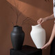 Clcey Japanese Retro Ceramic Vase Feeling Creative Flower Arrangement Flower Decoration Black and White Flower Appliance Room TV Cabinet TV Entrance Ornement 3897 Wasabi noir 0cm