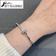 Feiyu 18k gold rose gold T bracelet moissanite temperament fashion simple and exquisite bracelet sterling silver bracelet for women 18k gold bracelet 15cm