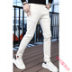 Cool Kangaroo [European goods] High-end men's jeans for men with slim feet and slim summer new pure white trendy brand 1381 white 36 [2 ft8]