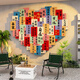 Aoyanlai crea un check-in de celebridades en Internet y área de fotos de la tienda de té de leche decoración de la pared creativa de tendencia nacional 2025 Snake Año Nuevo Diseño de atmósfera X1484b 5 mm Scher Board Small