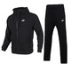 
Nike (NIKE) sports suit men running and fitness training hooded jacket, fashionable and trendy comfortable trousers, casual pants, knitted suit/black jacket + black straight trousers, M/170