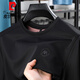 Pier Cardin mit Mulberry Seide kurzärmeliges T-Shirt für Männer sommerdünnstil atmungsaktiven Eissense Runden Hals Casual Sports Top T-Shirt D13601 Black M 165