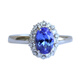 Lierui Natural Purple Blue Tanzanite Women's Ring Clean Shiny Wedding Ring 18K Gold Diamond Gift to My Girlfriend No. 10