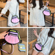 Jumpfrompaper Shell Bag 2d 2d Comic Crossbody Body Damen Umhängetasche Pendeltasche für Freundin Geburtstagsgeschenk JFP [kann eine Schulter sein, Crossbody Geschenkbox] Streamer Powder