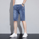 Summer de verano para hombres calzones de cinco puntos con pantalones cortos de mezclilla puros 2025 Pantalones de 5 puntos elásticos de la marca de moda de moda