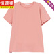 Hengyuanxiang middle-aged mother summer short-sleeved T-shirt for women pure cotton thin style plus size loose casual fat mm slim and versatile top Coffee color [9892 models] Cotton 95 spandex 5 L 100-115 Jin [Jin equals 0.5 kg]