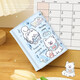 Tan Beiman Learning Puppy Three-fold Wallet for Women Short High-Pretty Cute Small Wallet for Women Student Card Bag Certificate Bag for Women [Study Puppy] Long 10.7 Width 8.5 Thick 1.6CM No lanyard