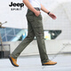 Jeep Spirit Pantalones de trabajo para hombres Strett Straight Spring y Verano delgado Fino de primavera múltiple y otoño Pantalones casuales 2025 Dark Grey 9923 (Estilo delgado) 31 cintura 2 pies 4