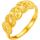Saturday Blessing Five Emperors Money Gold Ring Pure Gold Exploding Copper Coin Birthday Gift Price A0115801 About 2.8g No. 13