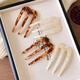 Idel French high-end U-shaped hair three-tooth acetic acid hairpin comb ball head comb clip hairpin hairpin simple hair comb F3324 acetic acid three-tooth M hairpin - coffee color + beige