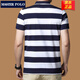 Master Polo Striped Polo Shirt Summer Business Casual Men Kurzärmelte T-Shirt Revers Cotton T-Shirt Lose Trend Top 3882 Grüne Streifen m