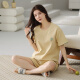 Pajamá de pijama de manga corta de algodón puro para ropa de algodón para mujeres de verano para ropa para el hogar de estilo coreano simple Y9859 m (recomendado 75-95Jin [Jin iguala 0.5 kg])