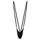
Super sexy suspender men's one-piece thong comfortable three-dimensional bag adjustable thin shoulder strap leopard print men's T-trousers Black Single size adjustable length