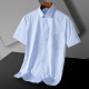 
MONTAGUT 2025 high-end brand men's short-sleeved shirt middle-aged business DP pure cotton formal wear professional workwear free solid color lining DX6628 42
