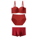 Miss Polly red wedding underwear underwear bride and groom couple suit men and girls small breasts gathered summer thin style beautiful back wine red women's suit + men's underwear + gift pack two M women's suit men's underwear 5XL recommended 200-230Jin Jin equals 0.5 kg